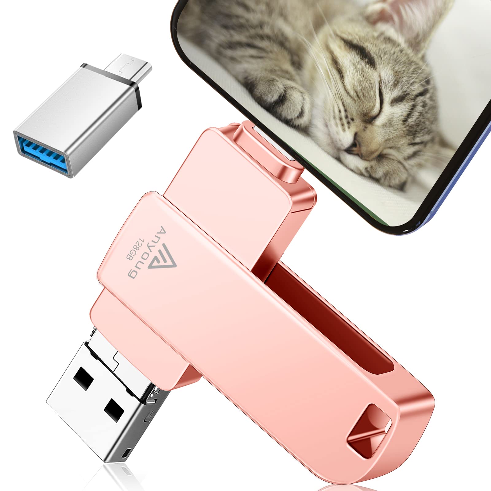 専用アプリ必要なし18GB usbメモリ OG高速4in1 Phone usbメモリー フラッシュドライブ アイフォン用メモリ OS Andro
