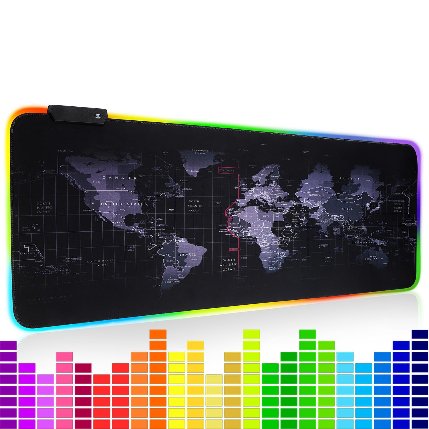 声フェッチ律動マウスパッドRGBライトゲーミングマウスパッド防水 滑り止め 光学式 防水 800mm x 300mm..