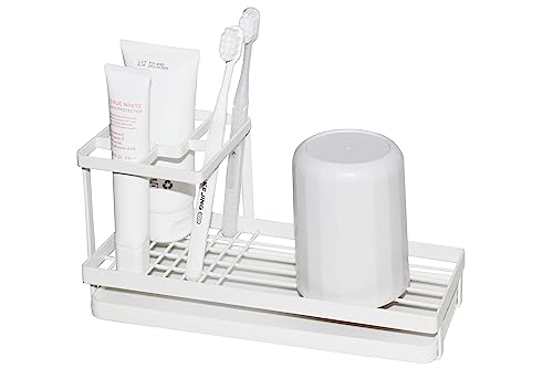 QU 歯ブラシスタンド 大容量 歯ブラシホルダー 清潔 衛生 おしゃれ 歯ブラシ立て 歯ブラシ置き 歯磨き粉 コップスタンド 電動歯ブラシ収納