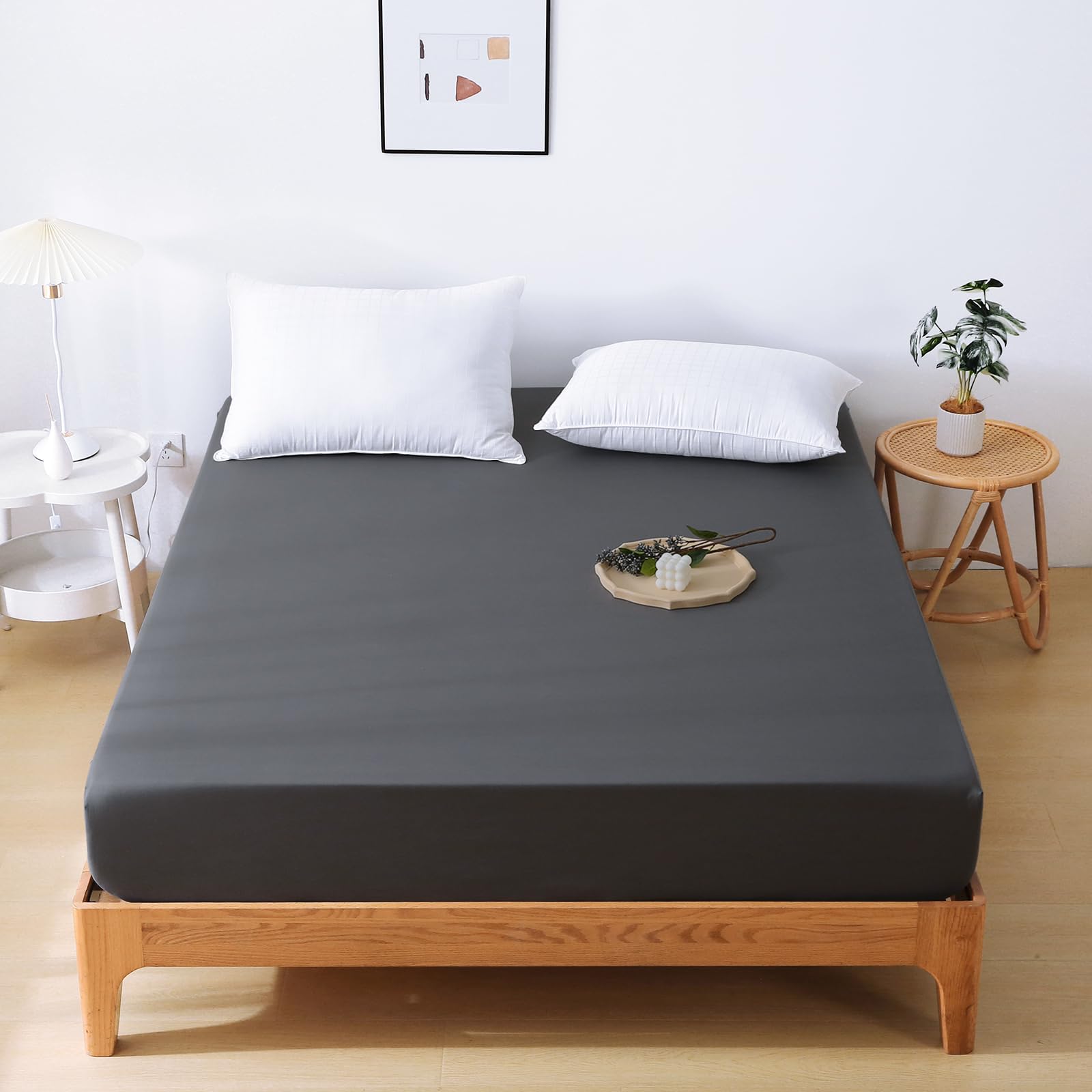 HEVU ボックスシーツ 吸水速乾シーツ 厚さ5~30cmのマットレスに適用 （クイーン160×00cm） ベッドシー..