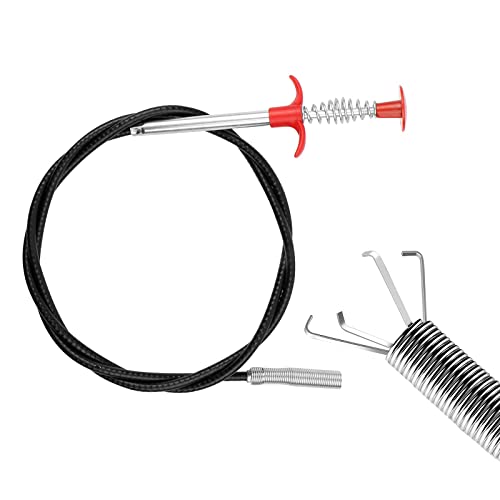 LENNY パイプクリーナー 柔軟なグラバーピックアップツール 4本ワイヤー爪 自由に曲がる 排水管 排水溝..