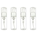 4個セット 透明 泡ポンプボトル 泡 ソープ ポンプ ディスペンサー ボトル 50ml 詰め替え容器 50mlA