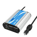 正弦波 300Wカーインバーター 車載充電器 変換電源 DC1VをAC100Vに変換 55Hz PD30W 超快速充電Bポートつき シガーソケッ