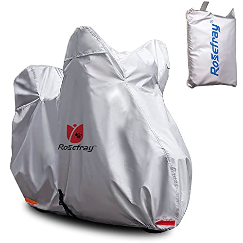 Rosefray バイクカバー 6LBOX 10D 厚手 55cmまで対応 スマートサイズ 高機能 撥水 UVカット 大型 車体カバー 耐候性