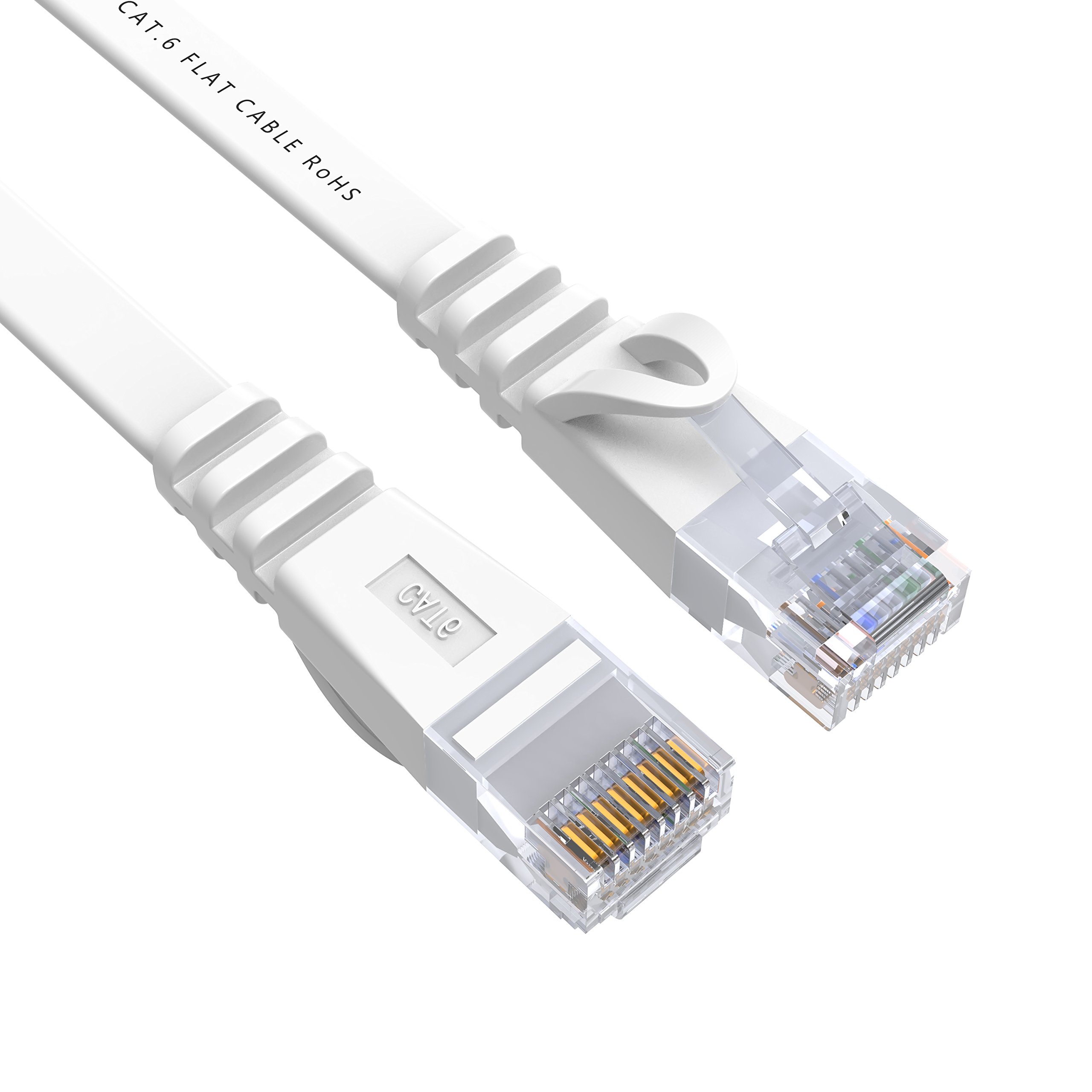 Lovicool LANケーブル 3m CA6 フラットタイプ ランケーブル R45コネクタ UP イーサネットケーブル 業務用 ツメ折れ防止