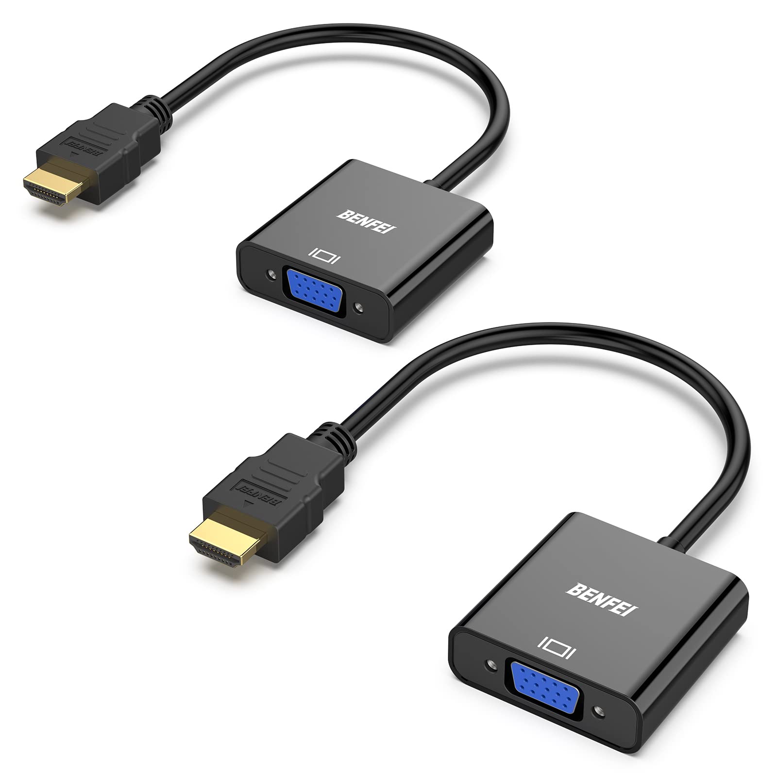 HDMからVGAへ 金メッキ HDMからVGAアダプター 逆方向に非対応 コンピューターデスクトップノートパソコンモニタープロジェクターHDV