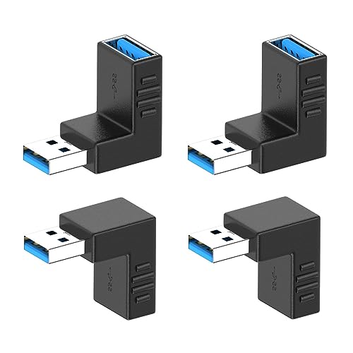 サムコス B 3.0 アダプタ L型 90度 直角 方向変換アダプター オス×メス 高速 5Gbps ype A タイプa オス?タイプa メス