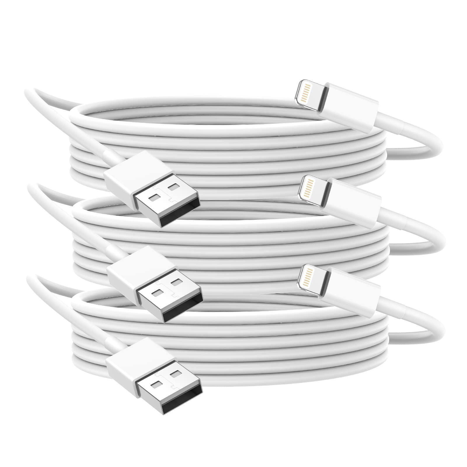 BSOEM 純正 iphone充電器ケーブル 1.8m*3本 ライトニング ケーブル usb to lightningコード 高速充電 ..