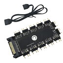 rgb ハブ CRCALVER 1?11ポートARGB HUB 5V 3Pin RGBスプリッターハブ SAA/Eポート付き電源50cm延長ケー