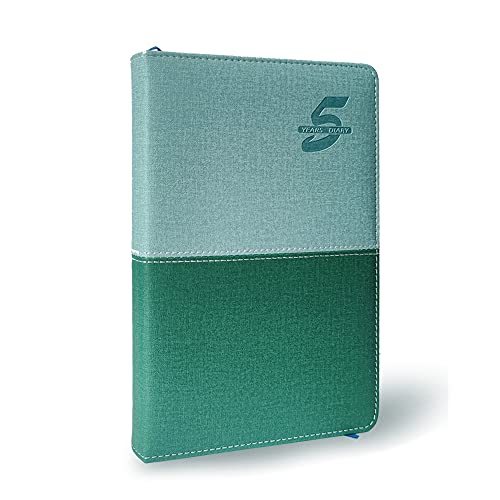 SHOONG 5年日記 手帳 日記帳 5年 横書き A5 日付け表示あり グリーン