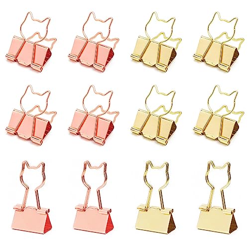 猫型 ダブルクリップ 小 19mm 1個入り ネコデザイン クリップ ペーパークリップ 金属製 書類整理 事務..