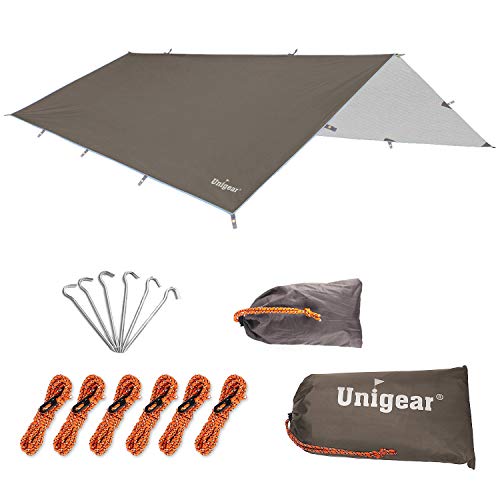 Tents, Tarps - Unigear 防水タープ キャンプ タープ テント 軽量 日除け 高耐水加工 紫外線カット 遮熱 サンシェルター ポータブル 天幕 シェード