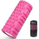 EEPWE フォームローラー 筋膜リリース グリッドフォームローラー ヨガポール トレーニング スポーツ フィットネス ストレッチ器具 収納バッ