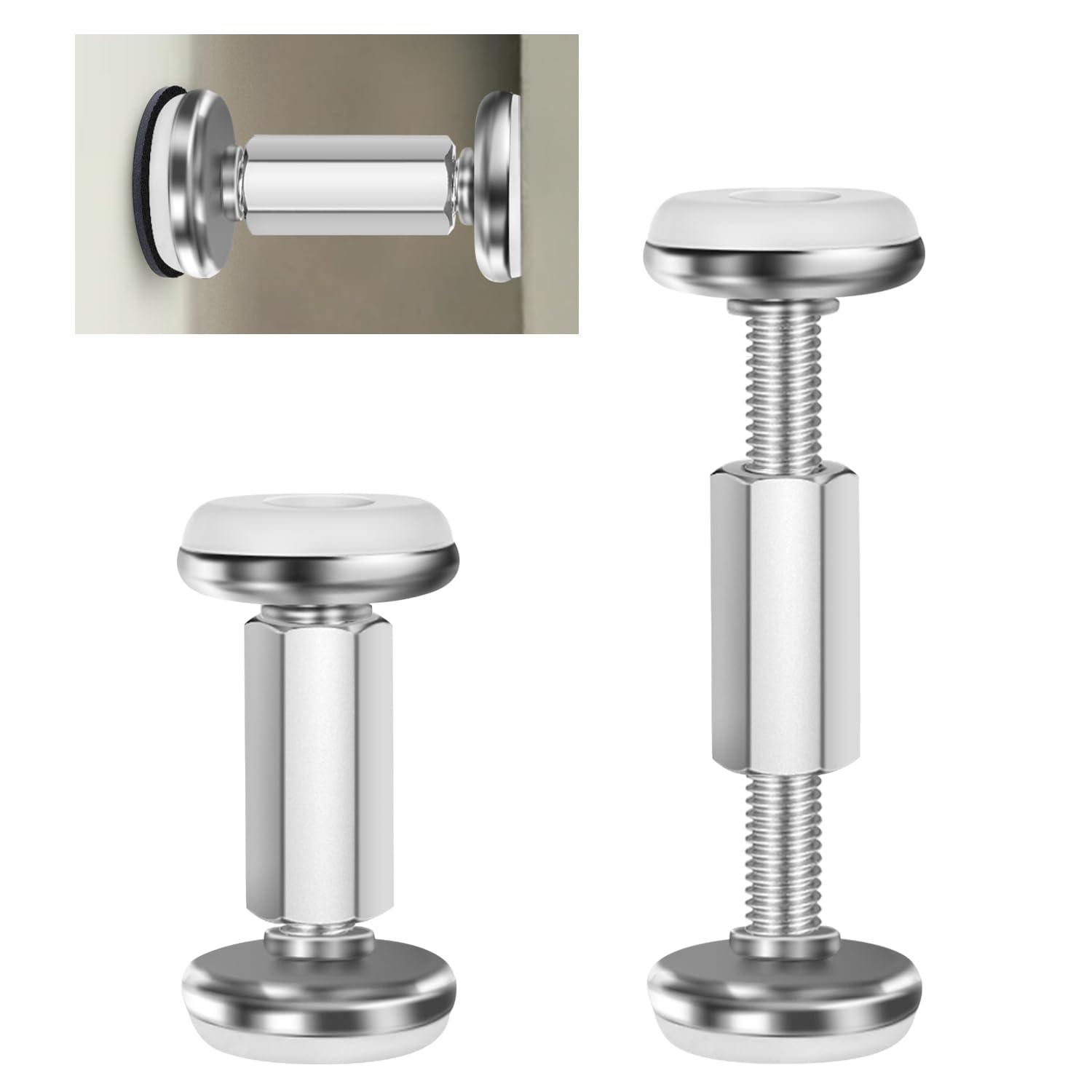 AOOO 耐震 突っ張り棒 短い 56mm76mm 家具転倒防止 本セット 地震対策 狭い隙間用 両面シール付属 防災グッズ 本棚 テーブル