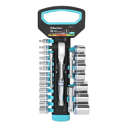 DURAECH ソケットレンチセット ラチェットレンチ 4点組 3in1 ラチェットハンドル 差込角6.35mm 差込角9.5mm 差込角1.7