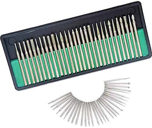 ZOYUBS 30本入り超硬バー .35mm軸ミニルータービット リュータービット 超硬バー でゴリゴリ削れる ペンルーター用 研磨ビット ロー