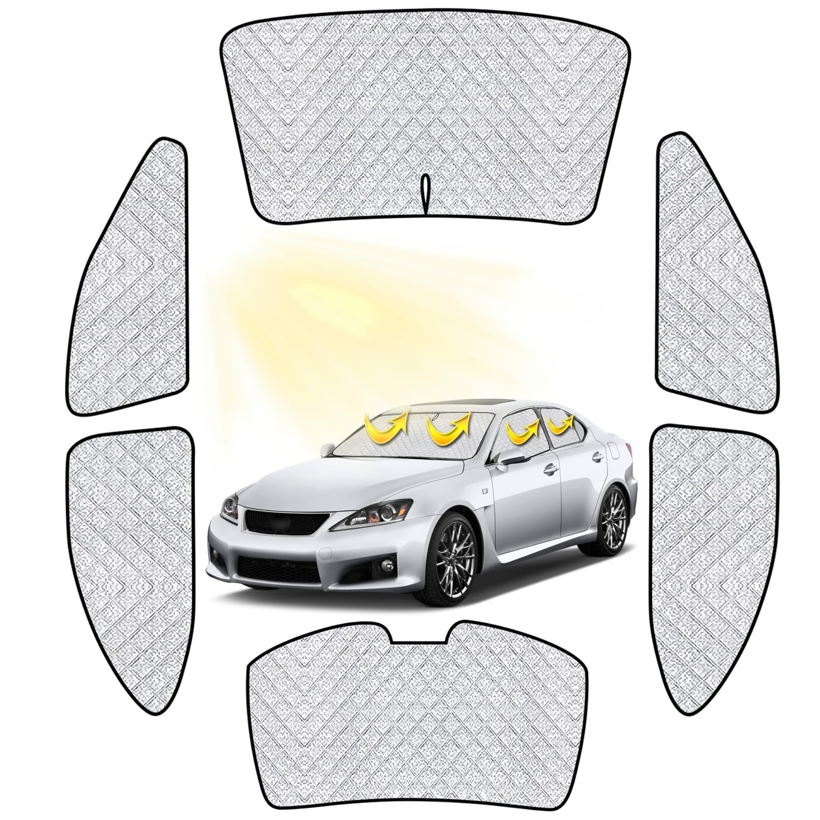 レクサス S 車中泊 013.5~現行 車用 サンシェード フルセット 仮眠 マルチサンシェード 遮光シェード 断熱 車窓日よけ 車中泊 シェー