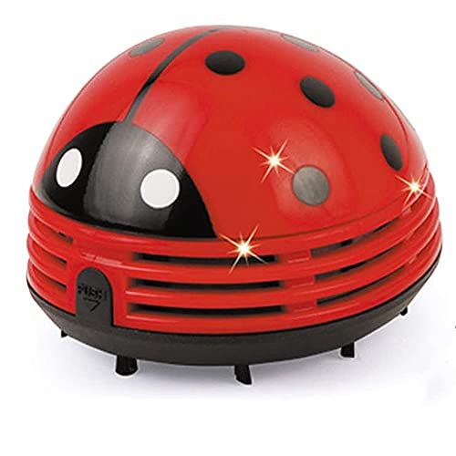 Coolli 消しゴムカスクリ てんとう虫 子供 ーナー 卓上クリーナー 卓上そうじ機 強力吸引 ミニクリーナー 学校 家庭 車用 強力ミニ掃除