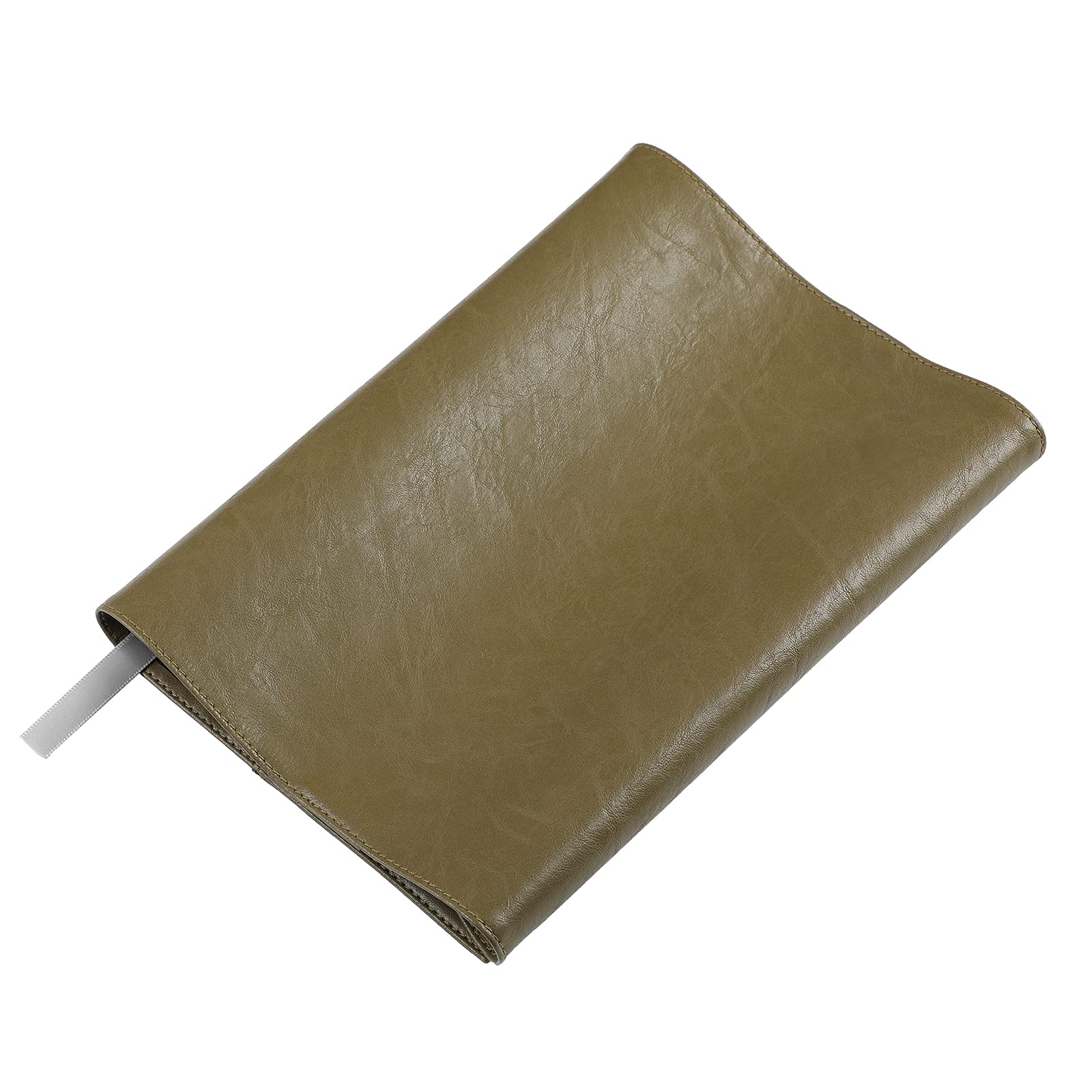 上質感のある合皮レザーブックカバー 厚み調整可 栞付き b6上製本 カーキ