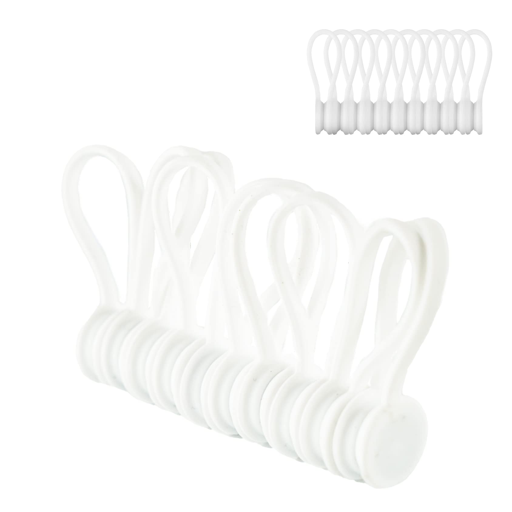 ケーブルクリップ 10個入り 延長型 ホワイト マグネットクリップ 新型コードクリップ ケーブルホルダー コード 管理 巻き取り 磁力 イヤフォ