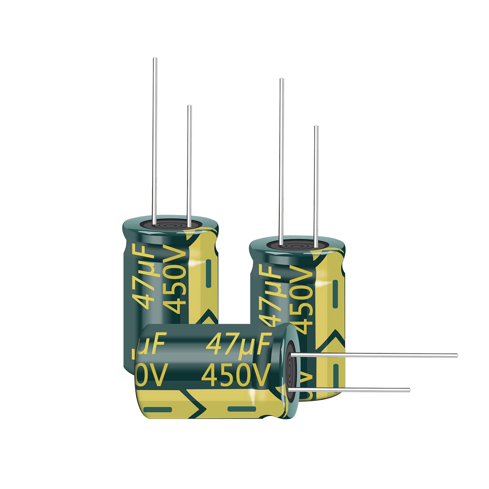 PENGN 10個 電解コンデンサ アルミ電解コンデンサー 450V 47UF 105℃ 16x5mm 高周波 低抵抗 長寿命 450V..