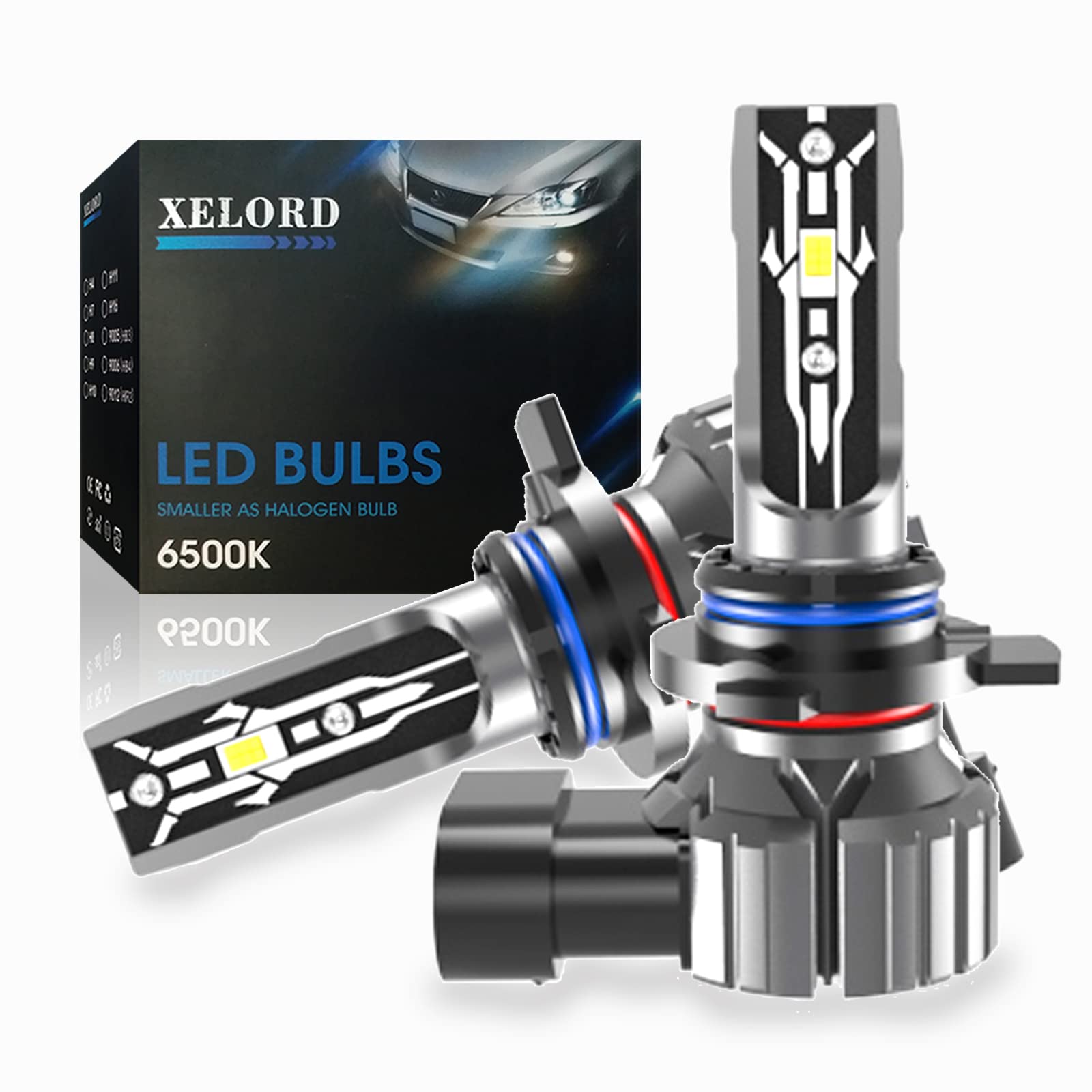 XEORD 車用 ED ヘッドライト HB4 9006 フォグランプ 兼用 高輝度 6000K ホワイト EDバルブ EDチップ搭載 車検対応