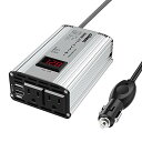 インバーター 300W 車 修正正弦波 DC 1Vを AC 100Vに変換 周波数55Hz ディスプレイつき 口のBポート シガーソケット 非常