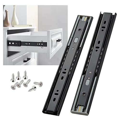 SHUHANG ソフトクローズ 引き出しレール 500mmボールベアリングかんぜん引き出し式スライドレール 負荷重量45KG 左右1セット