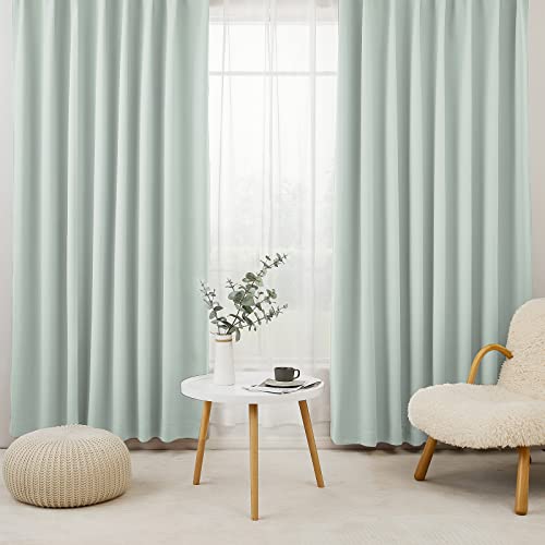 カーテン 1級遮光 4枚セット 幅100cm丈0cm カルダモングリーン 断熱 防寒 防音 省エネ 厚手 無地 おしゃれ 洗える リビング用