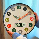 Nbdeal 掛け時計 連続秒針 静音 アナログ おしゃれ 日付 曜日表示 直径30cm CD色文字の黒枠です