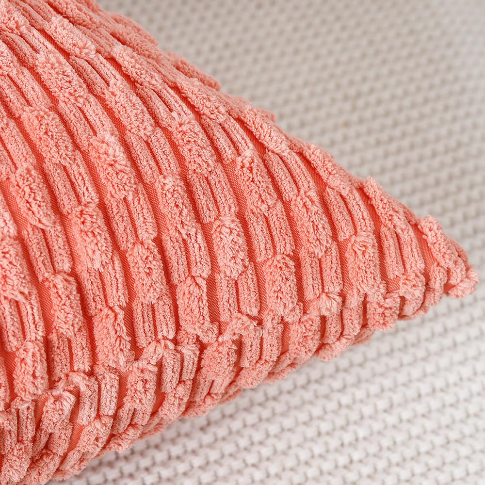 クッションカバー 枚セット 柔らかい コーデュロイ 装飾的な 枕カバー 贅沢 スタイル クッションケース 寝室用 ソファ用 55 x 55 c [2]