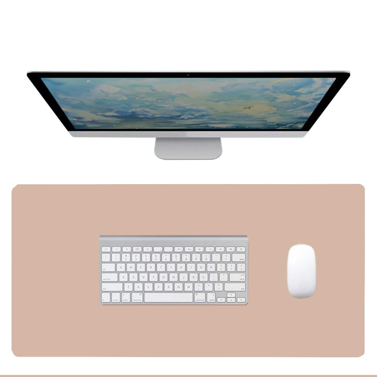 NOENA オフィス用品 PUレザー デスクマット マウスマット 机 学習机 パソコンマット ノートパソコンマット 大型 多機能 防水 耐久性