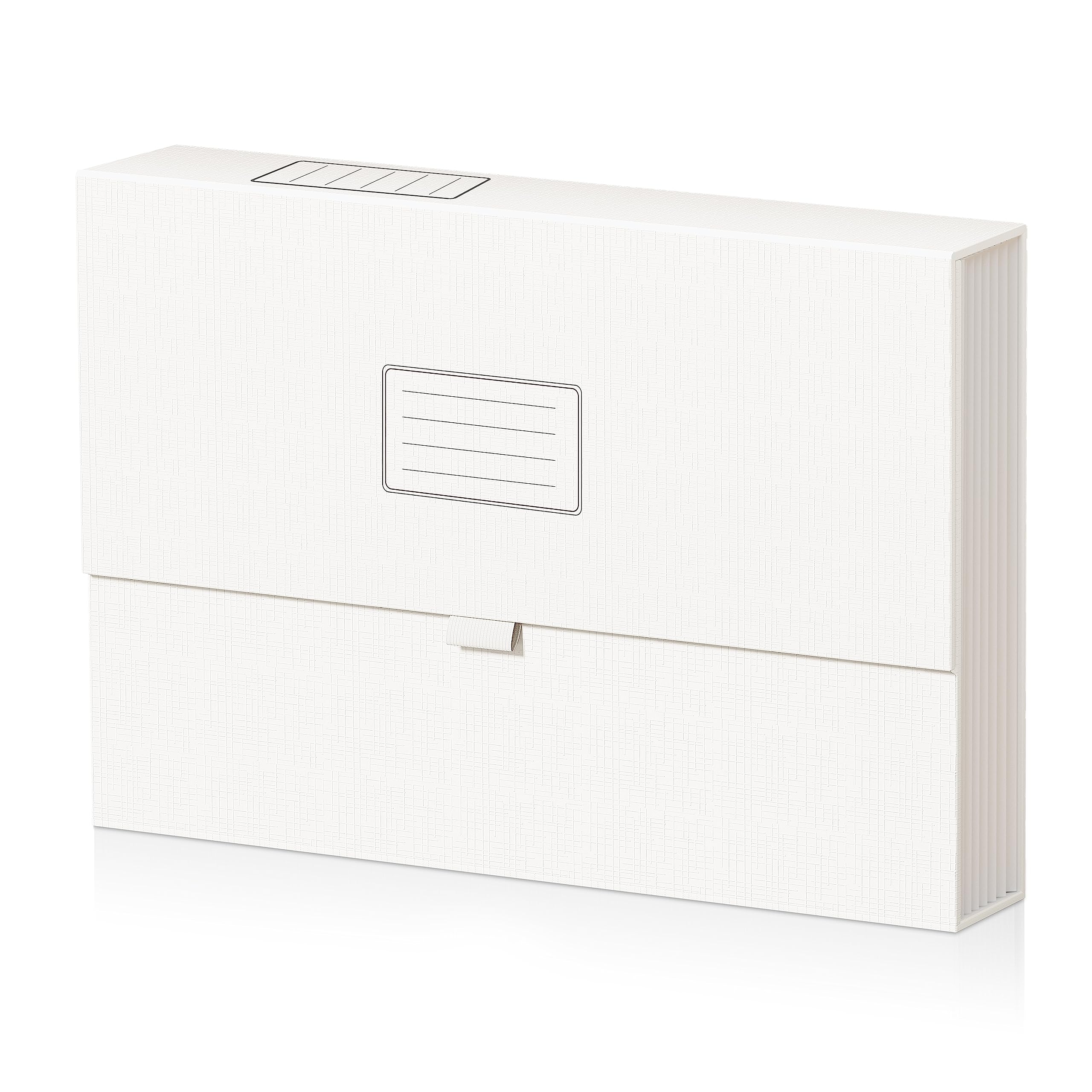 ドキュメントファイル a4ファイルボックス領収書ファイル書類せいり 分類 ファイルフォルダ 6仕切り白いポケット アコーディオンファイル 持ち運