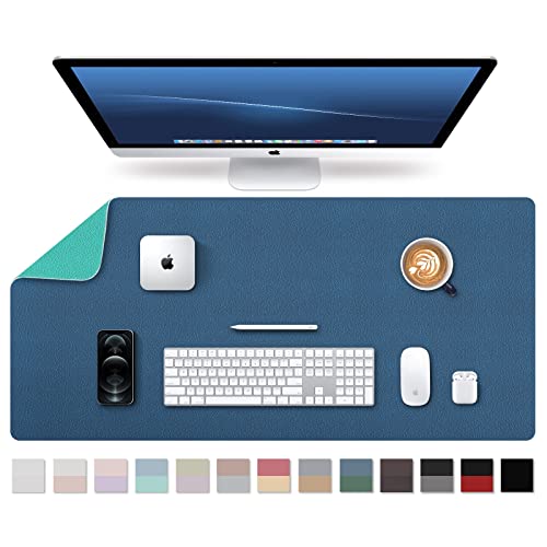 両面PUデスクマット、大型マウスパッド、デスクプロテクター、防水キーボードマット、オフィス/家庭/ゲ..