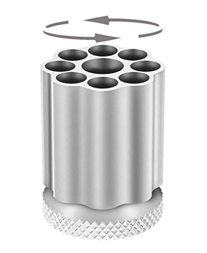 快速旋回筆箱 ペン立て ペンホルダー ペン置き 文鎮 シルバー/ブラック事務用品及び机の収納 silv