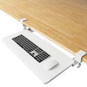 キーボードトレイ スライド式 C型クランプ式 キーボードスライダー デスクエクステンダー 引き出し 後付け 大型 76*300*95mm 耐荷