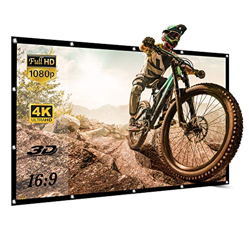 スクリーン 100インチ 16:9 プロジェクタースクリーン 持ち運び 屋外屋内 壁掛け式スクリーン 折りたた..