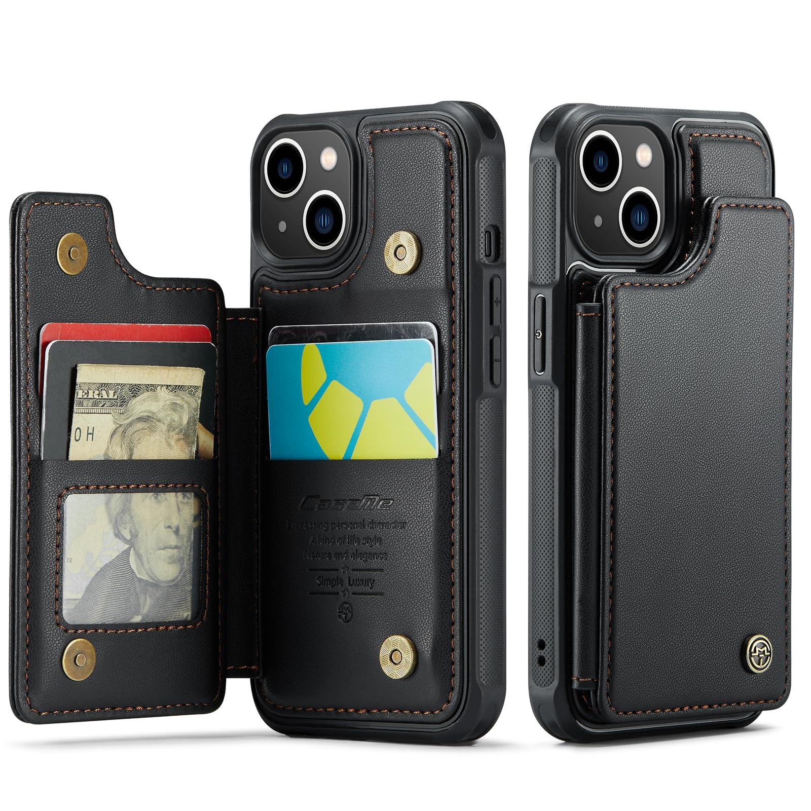 乐天商城 - DDang iPhone13 ケース カード収納 背面ケース手帳型 13手帳 iphone13 case 高級 PU革 スタンド機能 耐衝撃 滑