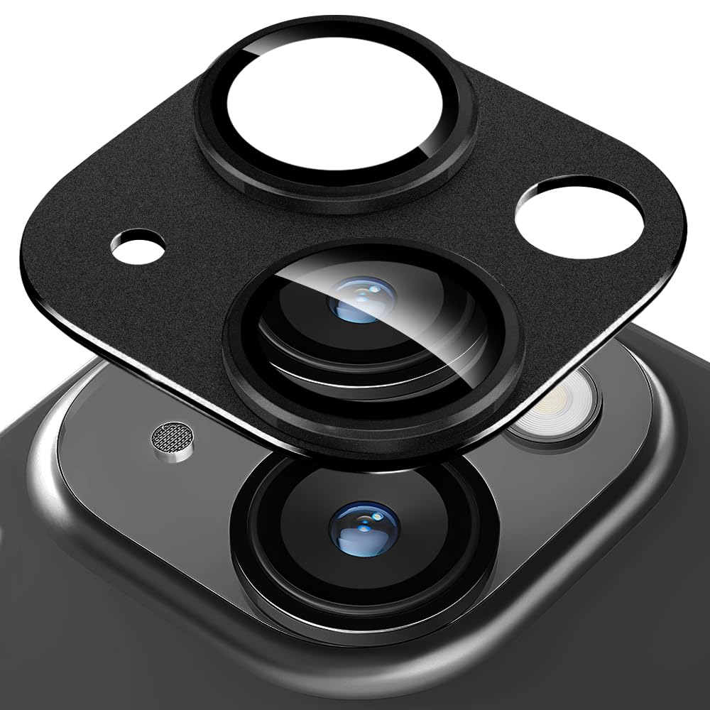 iPhone 15 /iPhone 15 Plus カメラフィルム アルミ合金製＋AR高透過率強化ガラス アイフォン15プラス/ ..