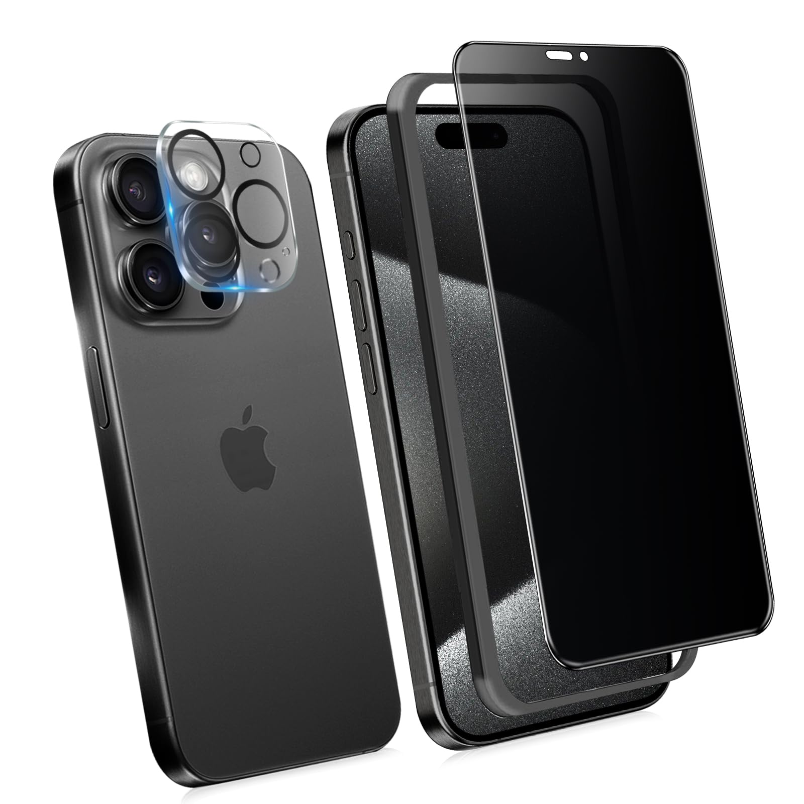 360度 覗き見防止フィルム いphone15pro フィルム 上下左右 360°覗き見防止 iphone 15 pro ガラスフィルム 覗き