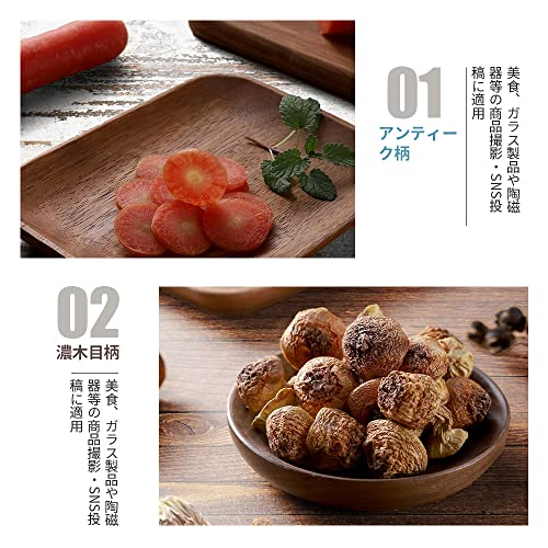 撮影 背景シート 4x4cm 6枚 6柄 両面違う図柄 同じ柄枚デザイン 背景紙 組み合わせ使用可 バックペーパー 撮影用 背景 無反射 白木
