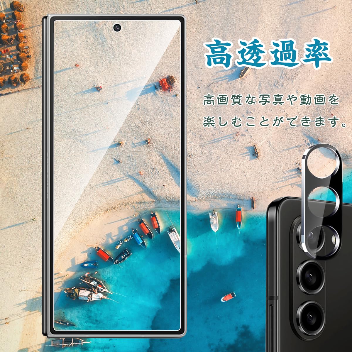 iXinQu Galaxy Z Fold 6 �� ���饹�ե���� ������ �����ե���� 1���� ���������դ� ����饯���� Z Fold6 ?