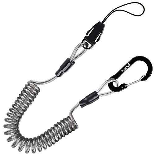 強力カールコード バンジーストラップ 携帯ストラップ 伸びる カラビナ リング スマホ チェーン コイル..