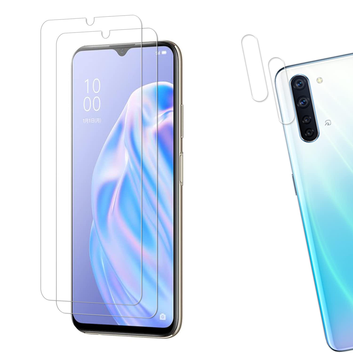 ・ OPPO Reno3 A ・・ize:OPPO Reno3 A・対応機種・簡単取付OPPO Reno3 A専用ガラスフィルム枚 + カメラフィルム枚。シリコンによる吸着性で気泡が入りにくい、フィルム貼りが苦手という方も手軽に お貼りでき...