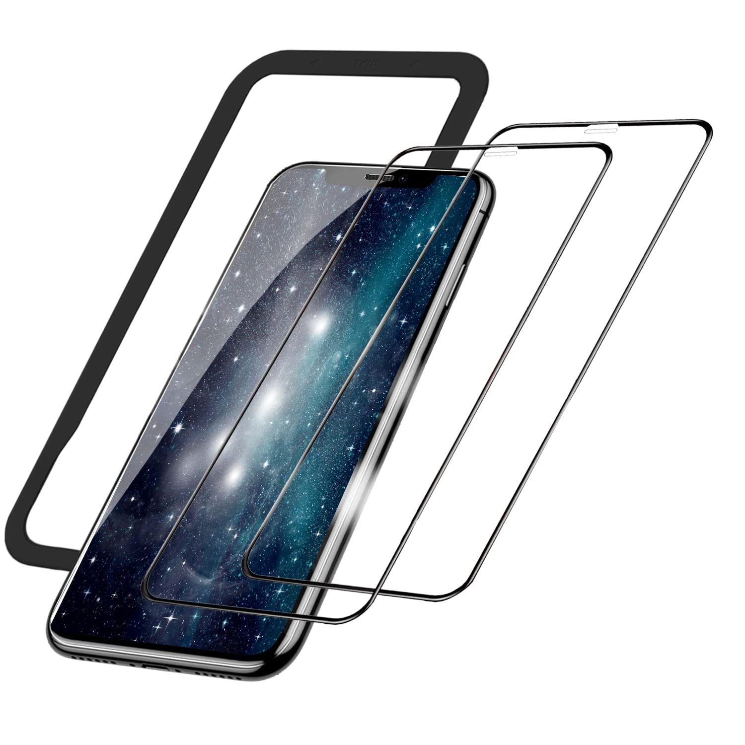 枚入りiPhone 11 用 iPhone XR 用 強化ガラスフィルム 高感度なタッチ感/高透過率/気泡ゼロ/貼りミスゼ..