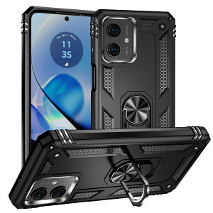 Yikasinato g64 5G ケース リング 米軍M規格取得 薄型 軽量 車載ホルダー対応 モトg64 5g ケース リング付き 360度