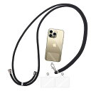 AKR スマホストラップ 首掛け ショルダーストラップ 1本+透明タグパッチ3枚入り ネックストラップ 肩掛け用 ロング 携帯ストラップ 斜めが(4)