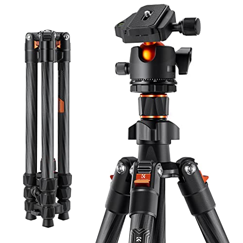 K&F 三脚 カーボン カメラ三脚 コンパクト 超軽量 4段 16cm 360度回転 マクロ撮影 ...