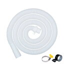 洗濯機排水ホース ホール直径34mm 自動洗濯機用ホース 自動排水 ホースクランプ付き 粘着テープ付き 排水ホース 通用 延長ホース 水漏れ防