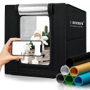 DUCU 撮影ボックス 5cm 撮影ブース 折りたたみ 調整可能な明るさ 6色背景 小物専用な 商品撮影キット